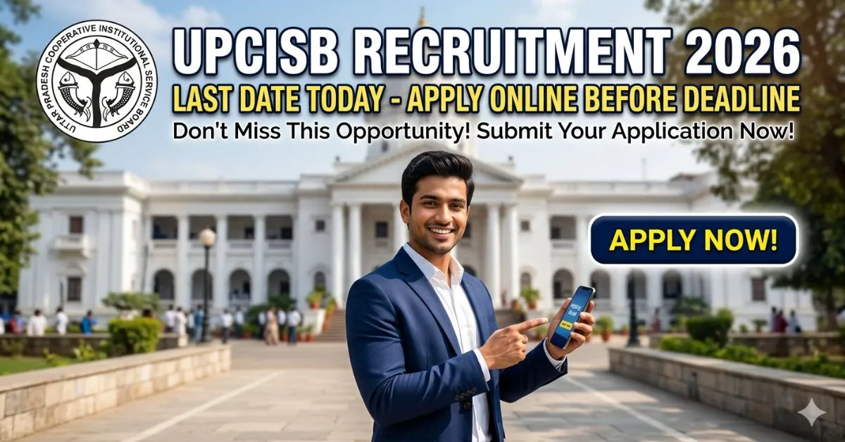 UPCISB Recruitment 2026 Last Date Today apply online from last Date.