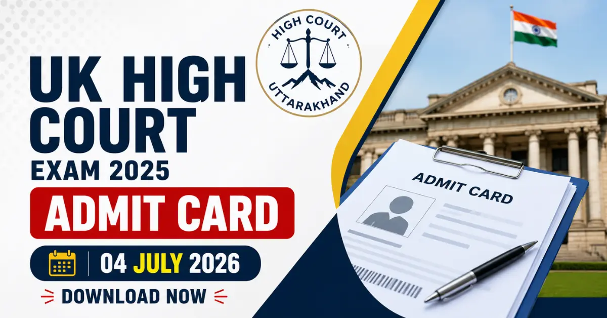 Uttarakhand High Court Admit Card 2026 is available downlaod now.