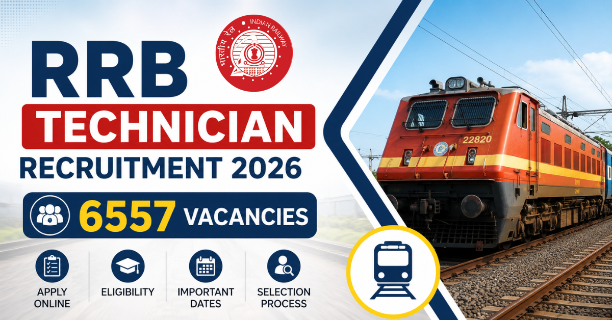 RRB Technician Recruitment 2026 Notification PDF, 6557 Vacancy, Apply Online, Eligibility, Age Limit, Salary
