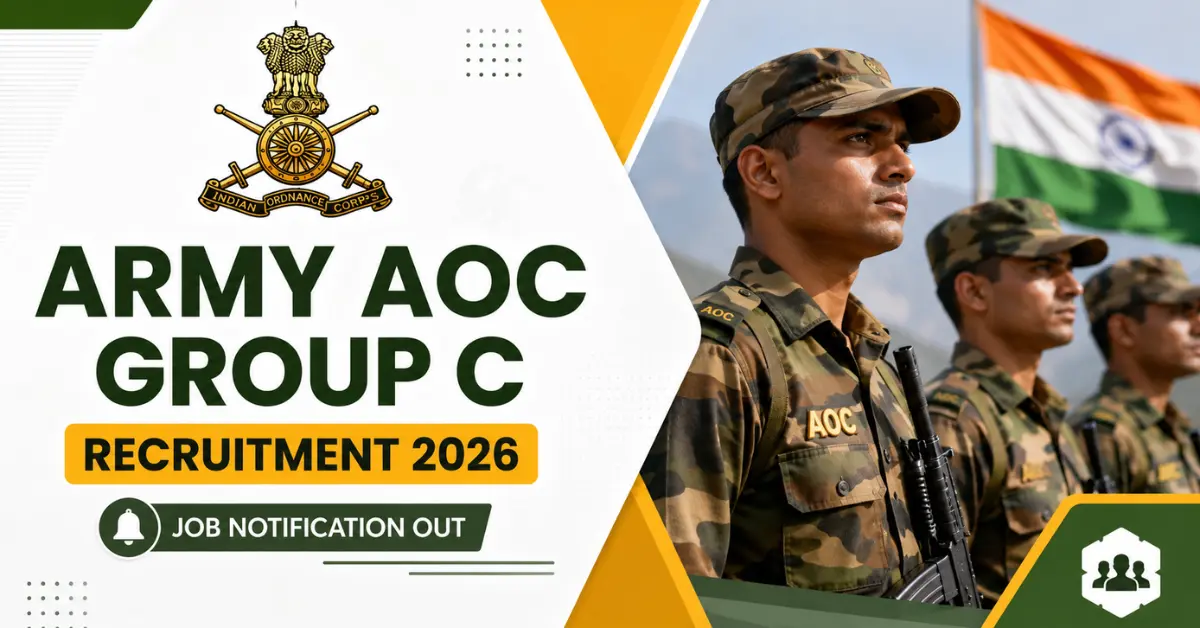 Army AOC Group C Recruitment 2026 Job Notification