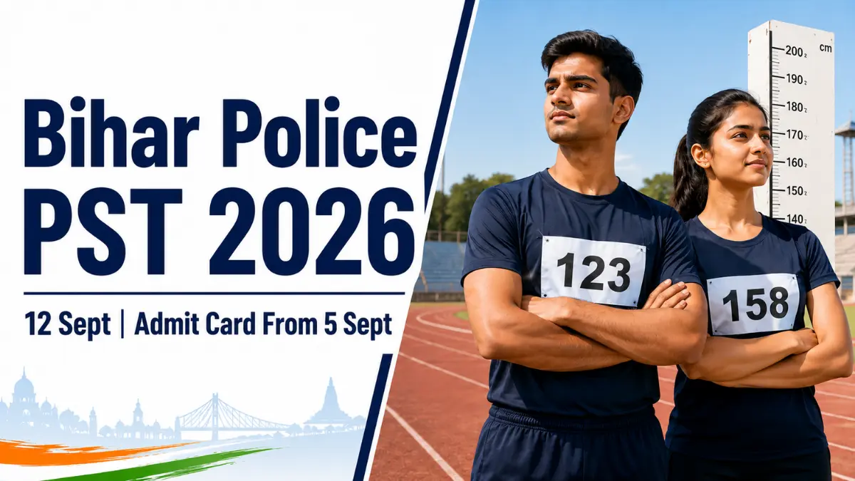 Bihar Police PST Admit Card 2026 – 12 सितंबर PST और 5 सितंबर से Admit Card