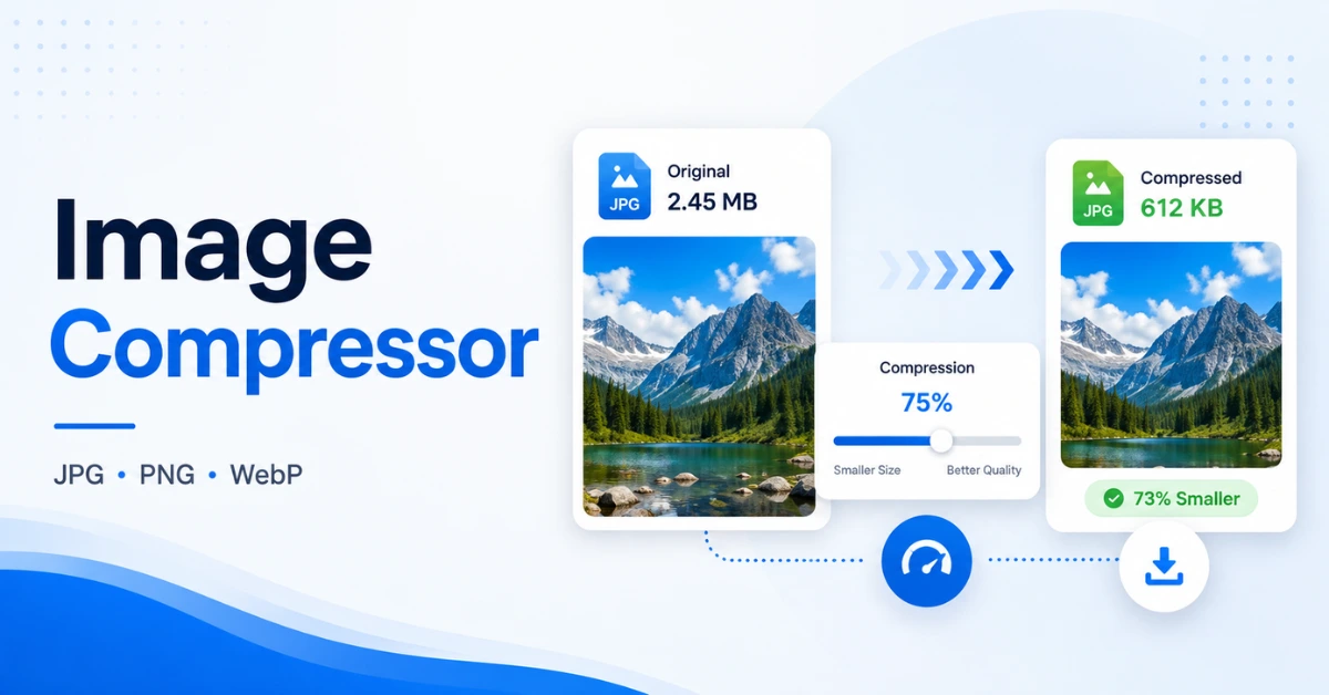 Image Compressor Online Tool for JPG, PNG and WebP image compression