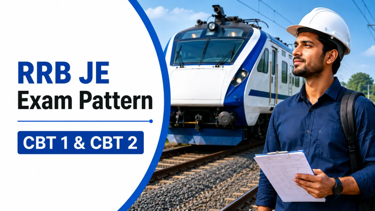 RRB JE Exam Pattern CBT 1 और CBT 2 with railway engineer and train