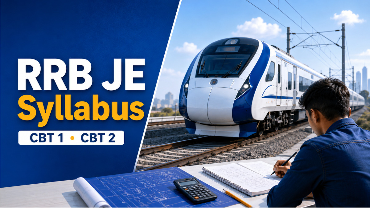 RRB JE Syllabus CBT 1 CBT 2 with railway train and engineering student