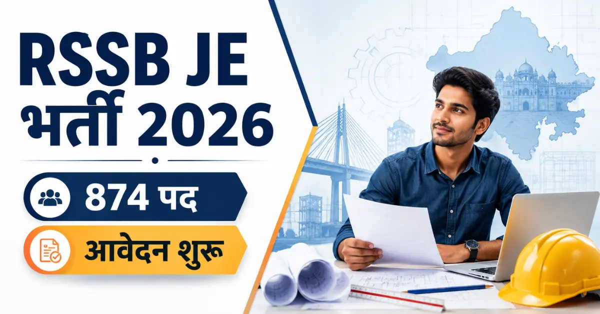 RSSB JE Recruitment 2026 के 874 Junior Engineer पद