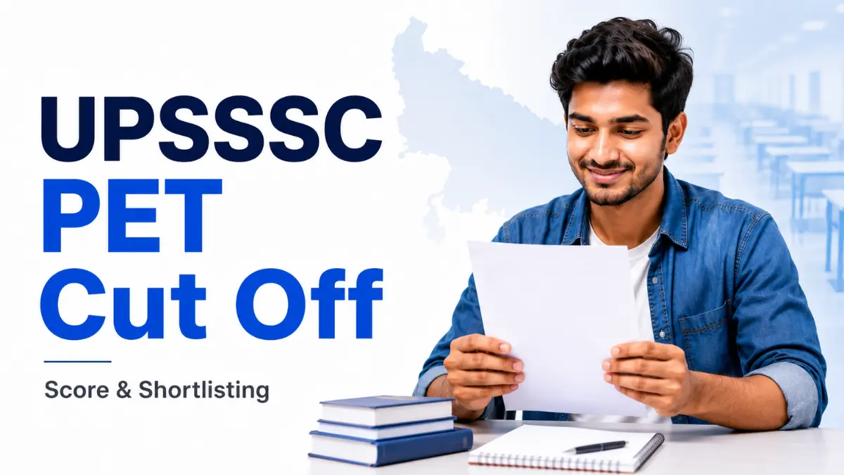 UPSSSC PET Cut Off, score और shortlisting की जानकारी देखते उम्मीदवार