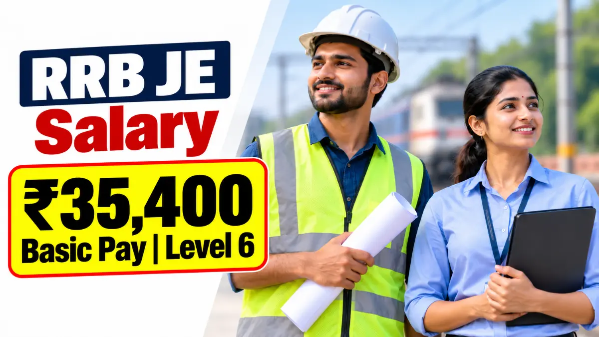RRB JE Salary ₹35,400 Basic Pay Level 6 with railway engineers