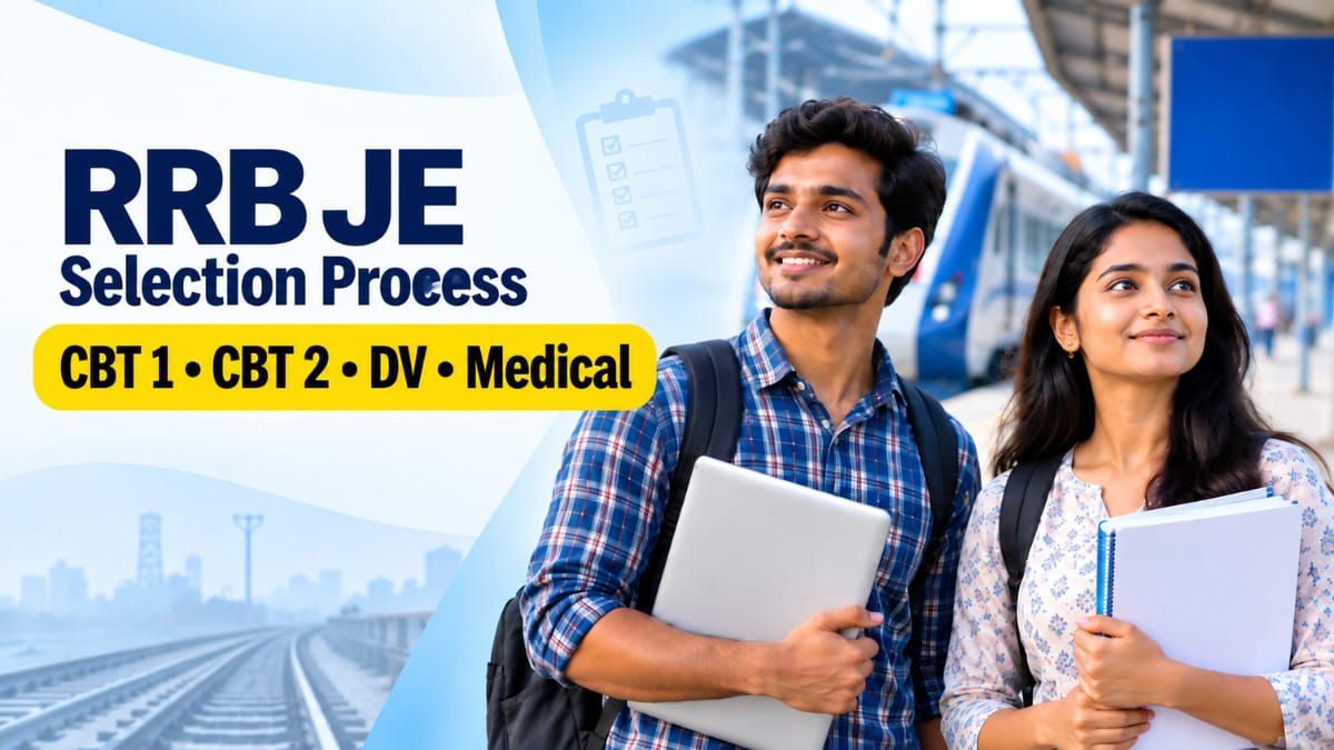 RRB JE Selection Process CBT 1 CBT 2 DV and Medical stages