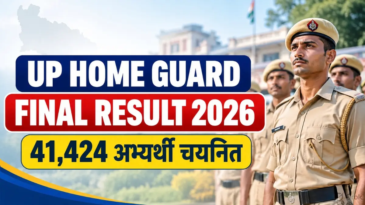 UP Home Guard Final Result 2026 जारी, 41,424 अभ्यर्थी चयनित और जिला-वार Cut Off की जानकारी