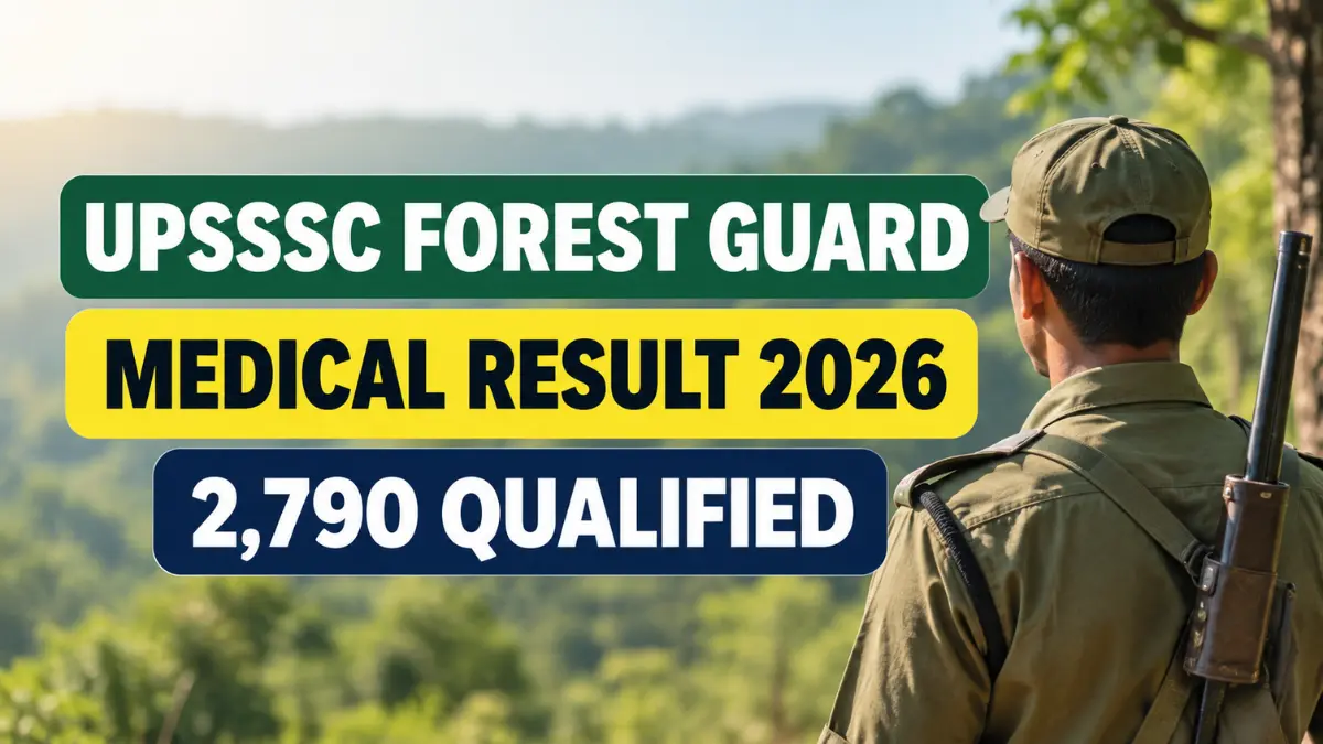 UPSSSC Forest Guard Medical Result 2026 image showing 2,790 candidates qualified for eligibility and document verification